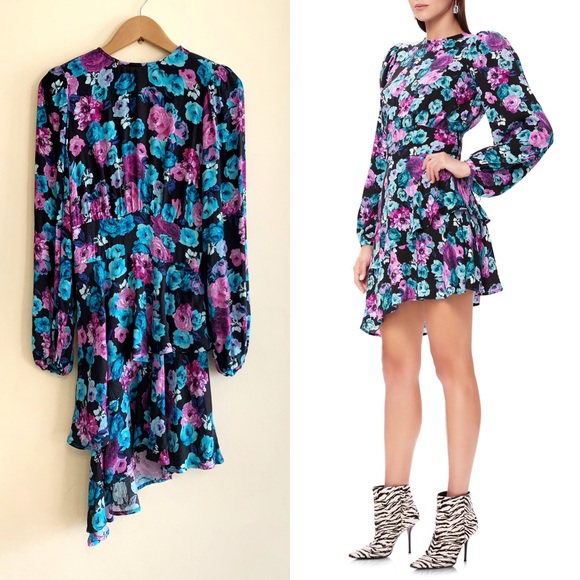 NWT AFRM Parker Ruffle Back Cutout Floral Dress - Picture 1 of 7